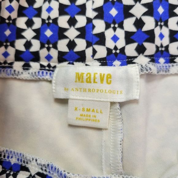 Anthropologie Maeve Pull On Bootcut Pants Blue XS - Picture 8 of 14